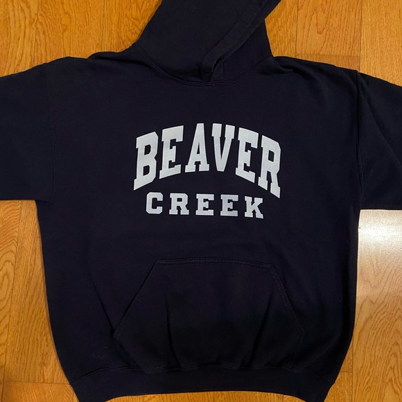 Beaver Creek Navy blue hoodie, Gildan size L - Picture 2 of 2